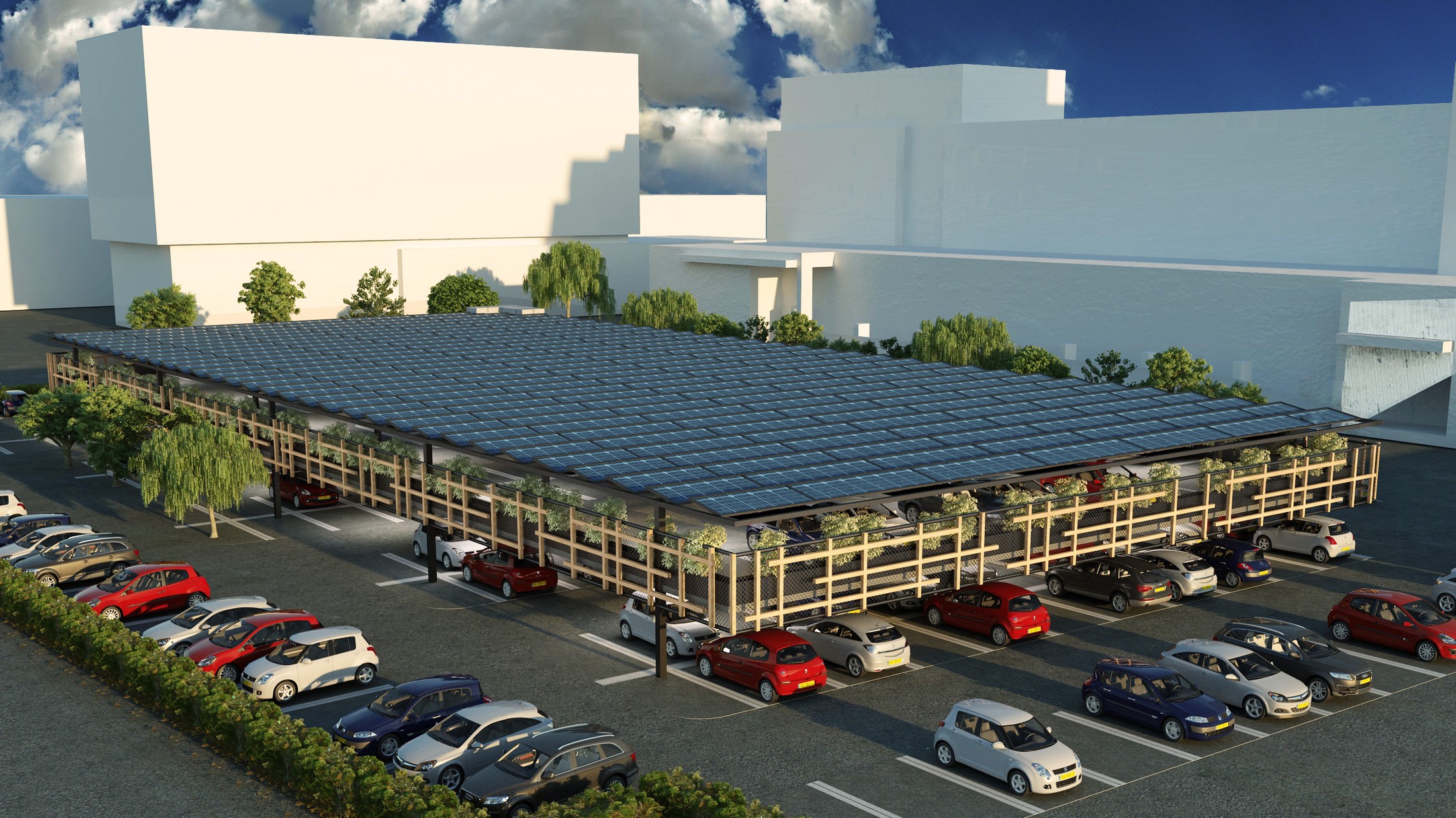 Parking Garage with Solar Roof